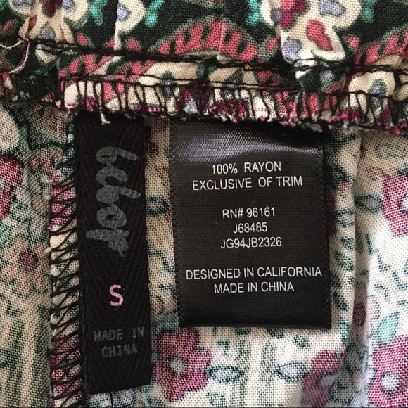 BeBop floral print soft palazzo relaxed pants - Picture 7 of 8